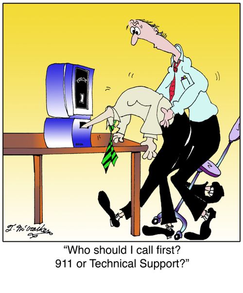 Who should I call first? 911 or Technical Support?