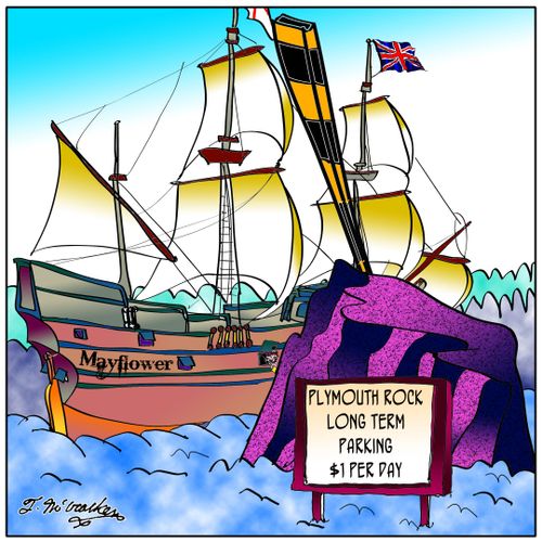 Plymouth Rock Long Term Parking, $1 per Day.
