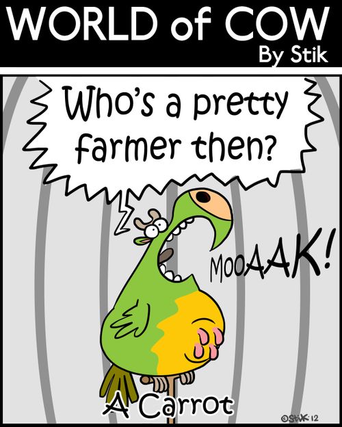 A Carrot: 'Who's a pretty farmer then?'