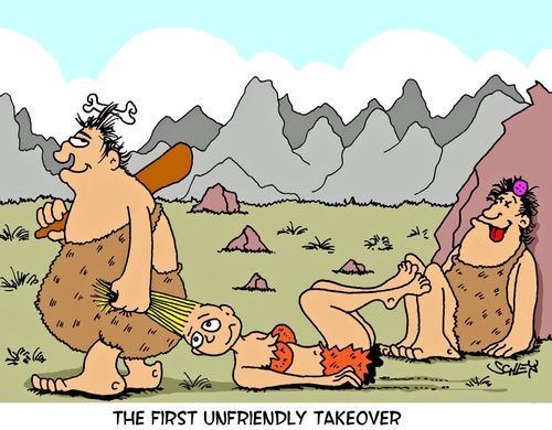 The first unfriendly takeover