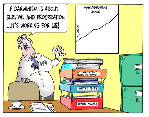 If Darwinism is about survival and procreation...it's working for US!