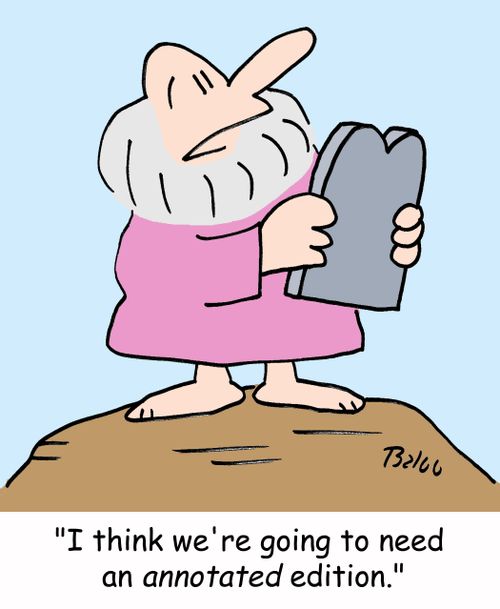 'I think we're going to need an ANNOTATED edition.'