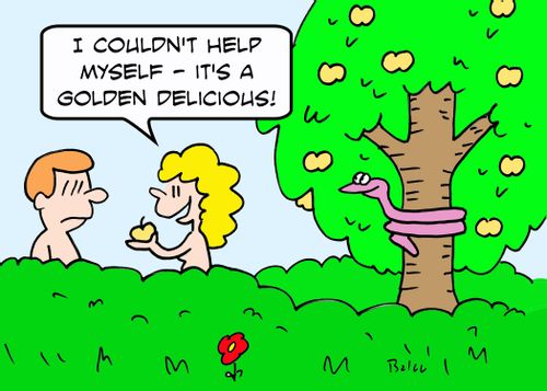 'I couldn't help myself - it's a golden delicious!'
