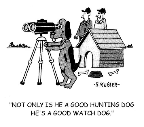 'Not only is he a good hunting dog he's a good watch dog.'