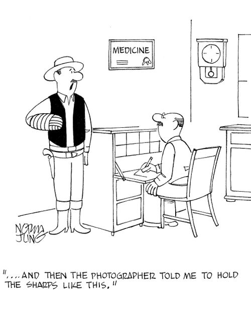 '...and then the photographer told me to hold the Sharps like this.'