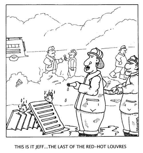 'This is it Jeff...the last of the red hot louvres.'