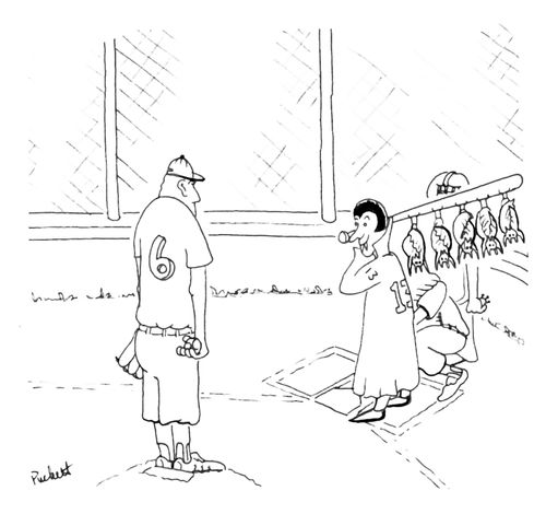 Vampire batting with bats hanging off of bat.