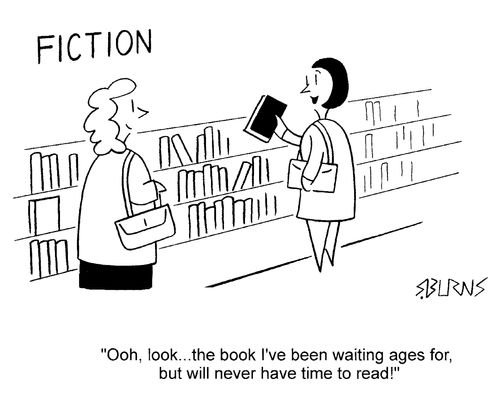 "Ooh look ...the book I've been waiting ages for, but will never have time to read."