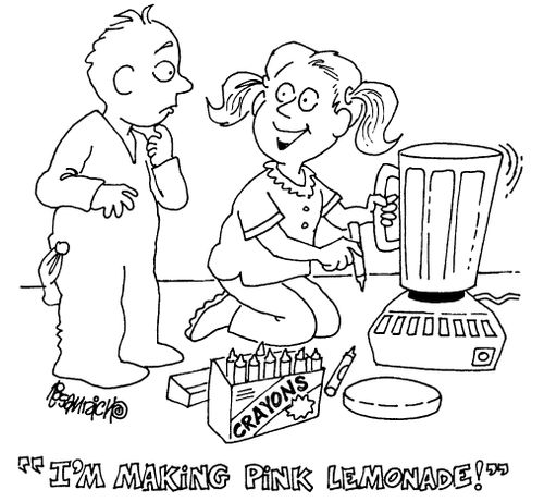"I'm making pink lemonade!"