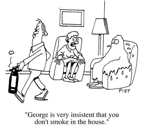 Don't smoke in the house