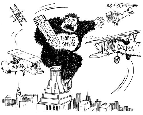 New York Transit Strike King Kong.