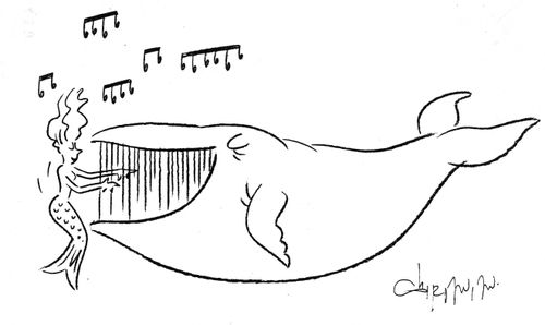 Mermaid Playing Whale's Teeth.