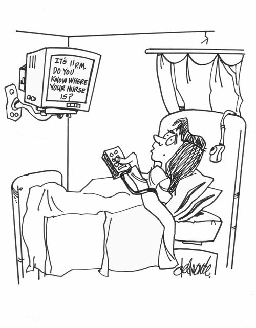 'It's 11pm, do you know where your nurse is?'