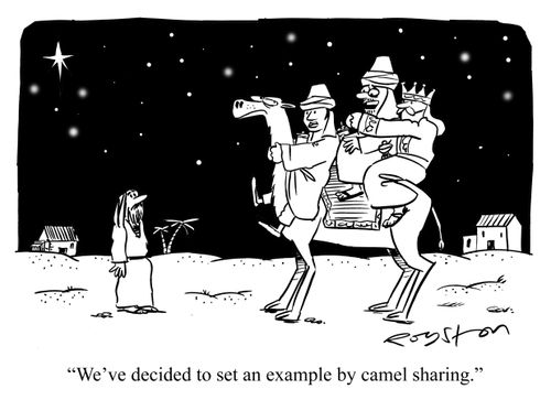 'We've decided to set an example by camel sharing.'