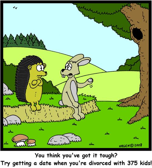 'You think you've got it tough? Try getting a date when you're divorced with 375 kids!'