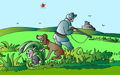 Hunter and dog