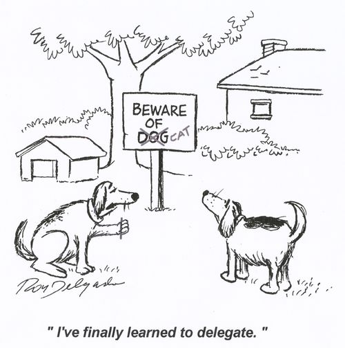 'I've finally learned to delegate.'