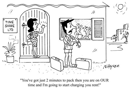 'You've got just 2 minutes to pack then you are on OUR time and I'm going to start charging you rent!'