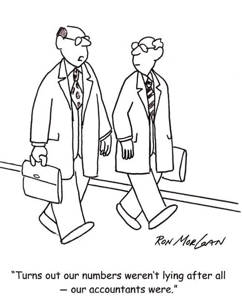 'Turns out our numbers weren't lying after all - our accountants were.'
