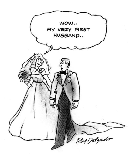 'Wow. . . my very first husband. . .'