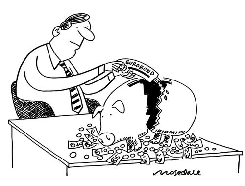 Man applying Eurobond glue to broken Piggy bank