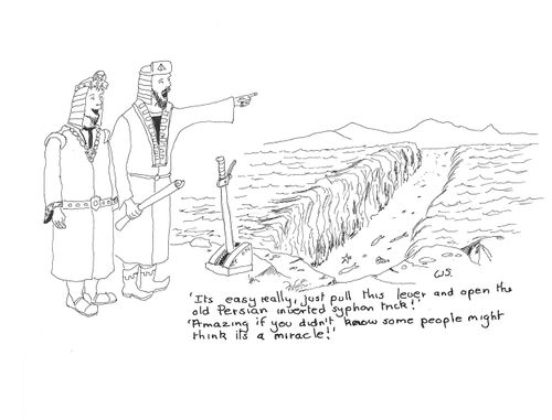 'Its easy really, just pull this lever and open the old Persian invented syphon trick!'