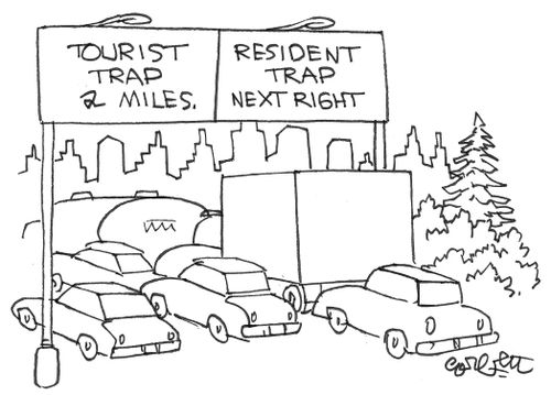 Highway: tourist and resident traps.