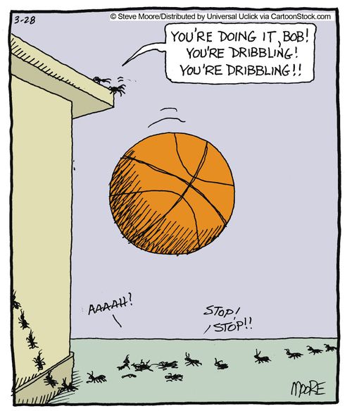 'You're doing it bob! You're dribbling!'