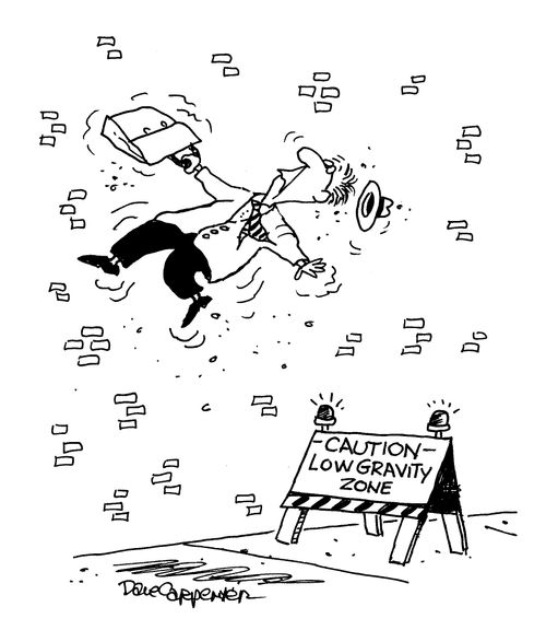 Caution - Low gravity zone.