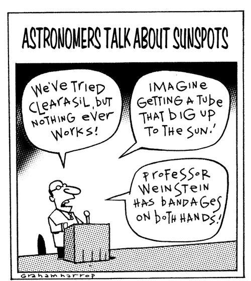 Astronomers talk about sunspots