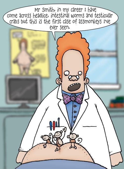 A doctor examines an unusual parasitic case.