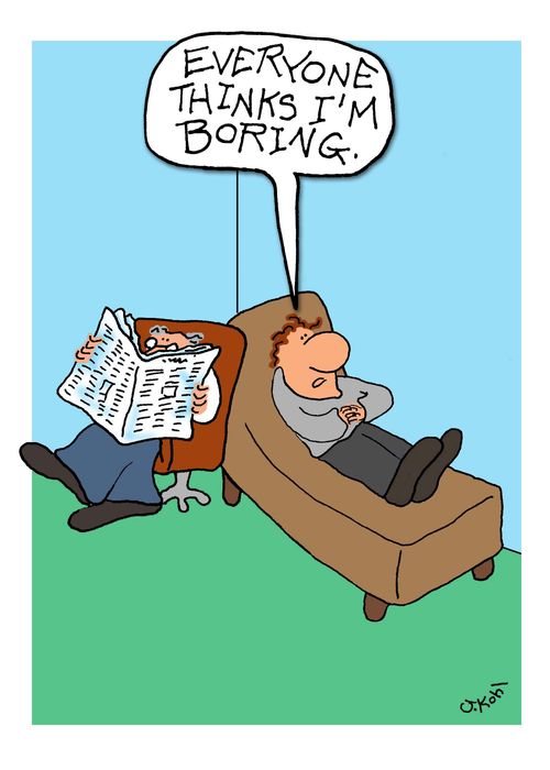 'Everyone thinks I'm boring.'