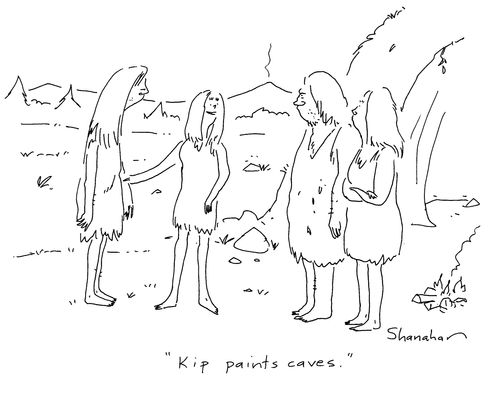 'Kip paints caves.'