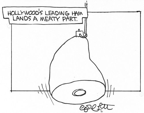 Hollywood's leading ham lands a meaty part.