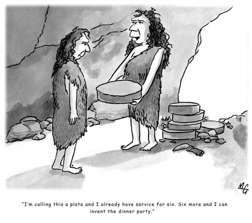 'I'm calling this a plate and I already have service for six. Six more and I can invent the dinner party.'