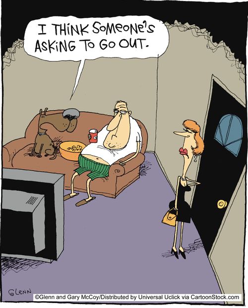 'I think someone's asking to go out.'
