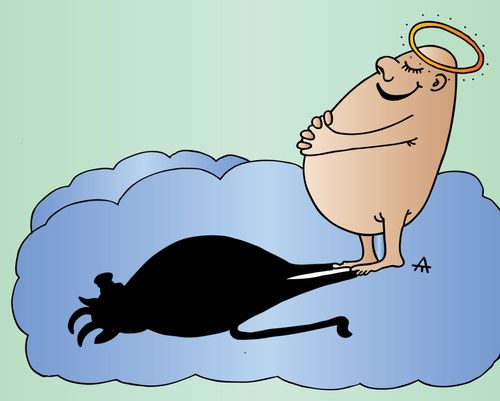 Gluttonous Angel with Devil's Shadow.
