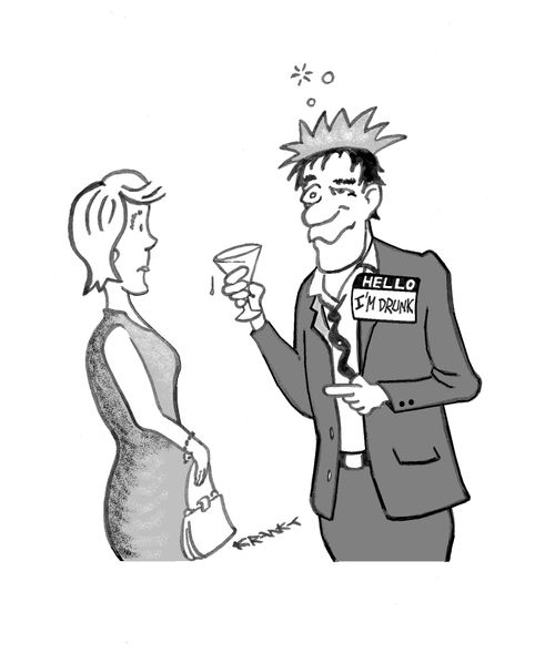 'Hello, I'm drunk.'