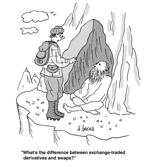 'What's the difference between exchange-traded derivatives and swaps?'