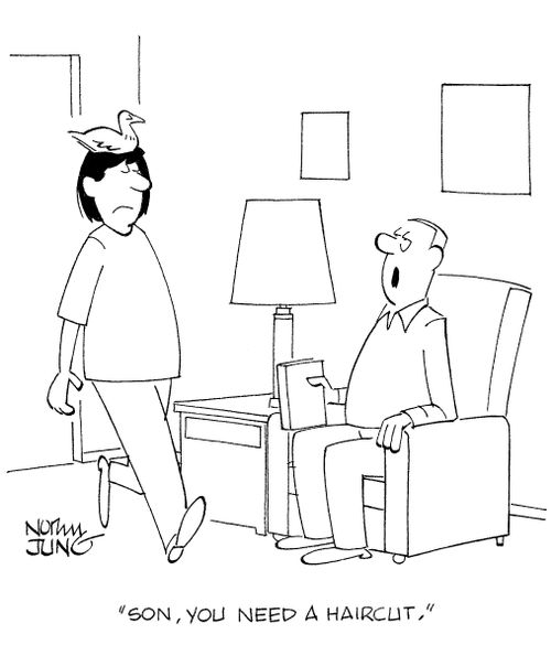 'Son, you need a haircut.'