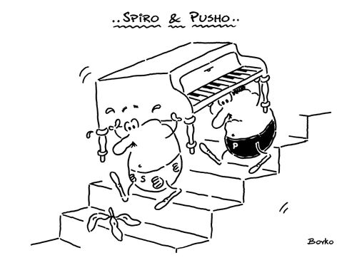 Spiro & Pusho's attempt to move a piano meets with disaster.