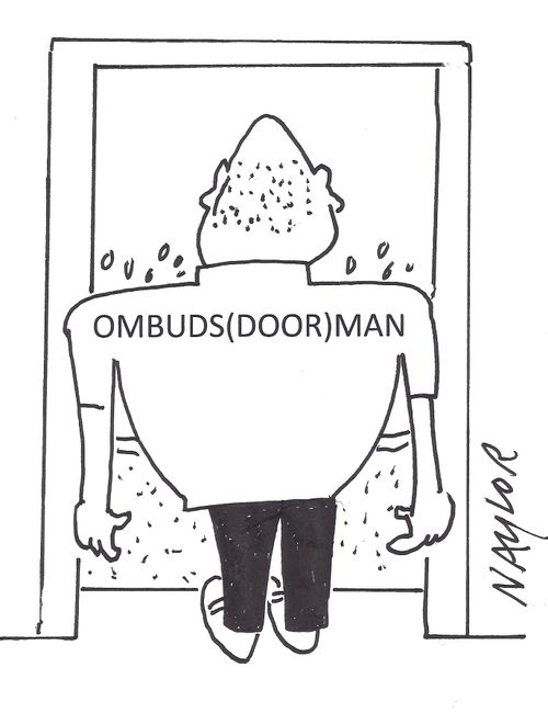 Ombuds (door) man.