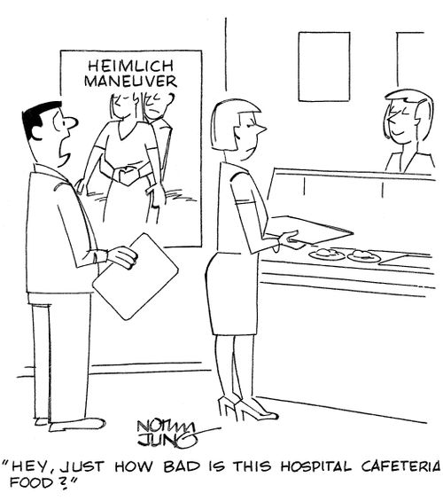 'Hey, just how bad is this hospital cafeteria food?'