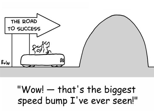 'Wow! -- that's the biggest speed bump I've ever seen!'