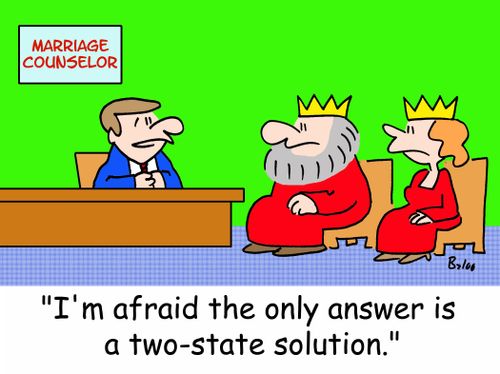 'I'm afraid the only answer is a two-state solution.'