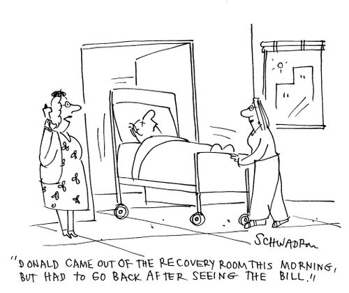 Donald Came Out Of The Recovery Room This Morning But Had To Go Back After Seeing The Bill.