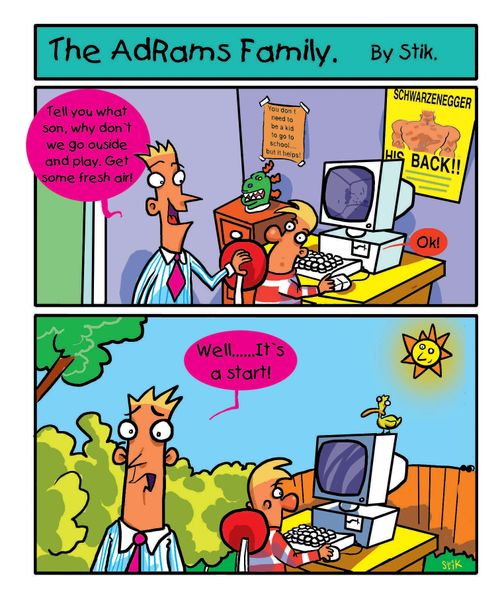 The AdRams Family no.12 - Telling son to get fresh air