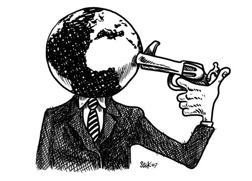 Planet suicide.