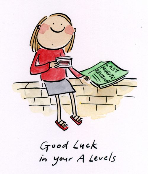 Good luck in your A Levels.