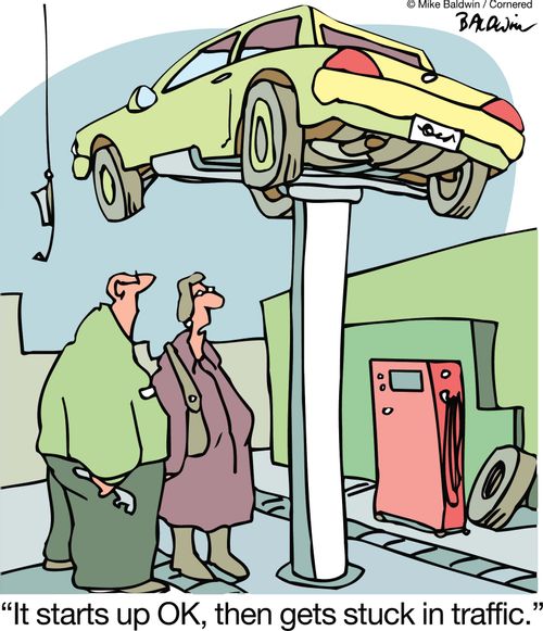 'It starts up OK, then gets stuck in traffic.'